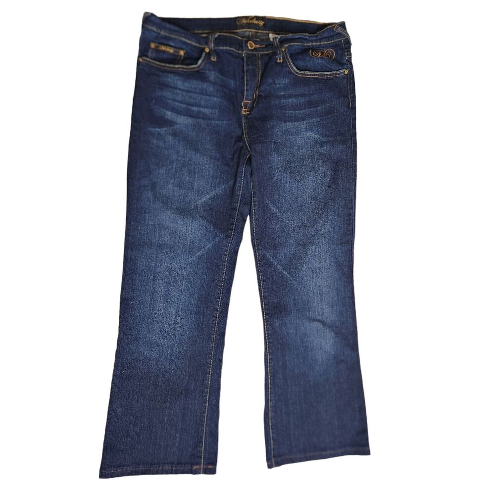 Fabulosity Mid Rise Boot Cut Jeans Size 14 RN 111185 Y2K Style Pre Owned